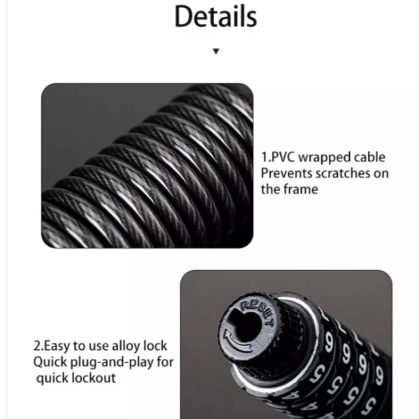 f4c97a582c79ac081b723a932732c2f2 Bicycle Anti Theft Password Cable Lock