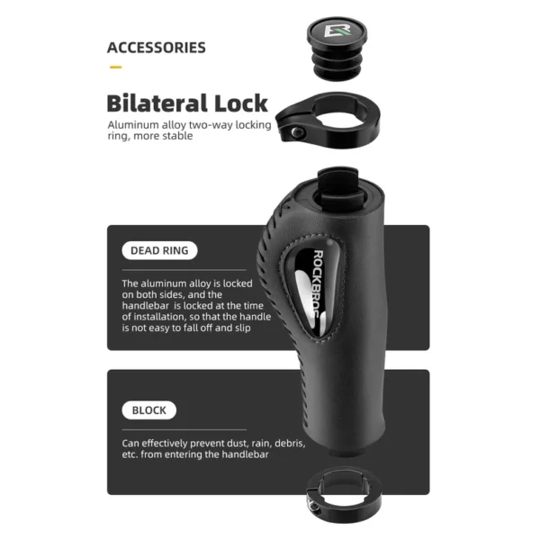 Bicycle Handlebar Grips MTB Silicone Double Lock Grip